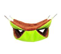 Sewroro Sugar Glider Hammock Thickened Green Squirrel Sleeping Bed for Small Pets Double Layer Plush Providing a Secure and Comfortable Spot for Rest and Play, for Bedside Use