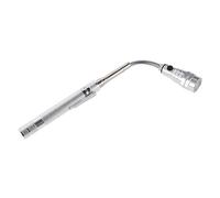 Sewroro Telescopic Magnetic Pickup Tool with LED Flashlight Extendable Aluminum Alloy Magnet Stick for Nuts Bolts and Tools Retrieval in Reach Spaces Flexible Silver Inspection Light