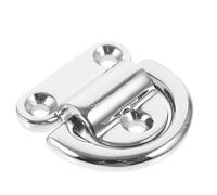 Sewroro Tie down Anchor Silver Quick Installation and Easy Disassembly Stainless Steel D Ring with Mounting Plate D-shaped Tie for Grounding Boat and Yacht Use
