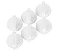 Sewroro Timer Knobs Adjustable Timer Control Knob D Shaped for Microwave Oven Replacement 6pcs Made of Sturdy White Plastic, Wide Compatibility with Microwave Ovens and Cookers