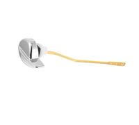 Sewroro Toilet Flush Handle Toilet Tank Handle Flush Lever Silver Zinc Alloy Brass Plastic Side Mount for Bathroom Commercial Restrooms