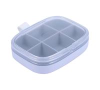 Sewroro Travel Pill Box 6 Compartments, Portable Sealed Abs Medication Storage Box, Compact Multi-Functional Pill Holder for Pocket Use, for Home and Travelling