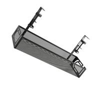 Sewroro Under Desk Cable Organizer Tray No Drill Wire Management Shelf with High Load Bearing Capacity Easy Installation Multi Function Cable Storage Rack for Office and Home Desks
