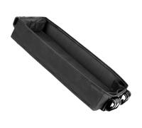 Sewroro Universal Stroller Tray Organizer with Snack Tray and Phone Holder, Black Canvas Carriage Accessory Featuring Adjustable Push Handle for Convenient Eating and On-the-go Snacking