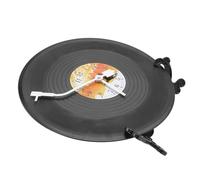 Sewroro Vintage 12-inch Decorative Vinyl Record Desk Clock with White Hands, Silent Mute round Clock Ornament for Living Room, Bedroom, Café Home Décor