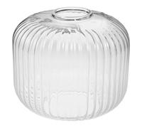 Sewroro Vintage Glass Lampshade Replacement for E26 E27 Pendant Light with Dual Openings, Cylinder Shape, Easy to Clean and Scratch Resistant, Elegant Stripe Design, for Dining Rooms
