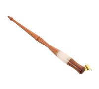 Sewroro Vintage Wooden Oblique Writing Pen Holder with Round Floral Design Ergonomic Grip for Professional Calligraphy and English Lettering for Beginners and Journaling