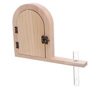 Sewroro Whimsical Fairy Door Outlet Cover Wooden Wall Plug Guard with Test Tube Vase for Hydroponic Plants Socket Protector for Nursery Easy Install Decorative Plate for Bedroom Safety