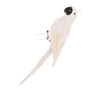 Sewroro White Simulated Parrot Ornament Garden Decoration Parrot Statue for Outdoor and Indoor Home Decor