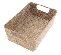 Sewroro Wicker Bread Basket 33x23x11cm White Wash Finish, Multipurpose Household Storage Basket for Snacks and Fruit, Sturdy Desktop Woven Storage Container for Kitchen and Daily Use