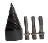 Sewroro Wood Splitting Drill Bit with Handles High Hardness Woodworker Drill Bit Tool for Firewood Deep Thread Log Splitter for Oak Hickory Walnut Sycamore Labor Saving and Efficient