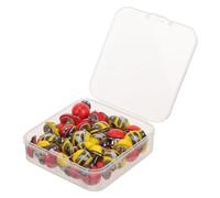 Sewroro Wooden Animal Shaped Thumb Tacks 50pcs Set with Bee and Compact Cartoon Push Pins for Desk Accessories Office and Home Use Map Board