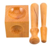 Sewroro Wooden Doming Cube Ergonomic Design Jewelry Making Tool Set for Shaping and Forming Metal Sheets Small Wood Craft Cube for DIY Crafting and Jewelry Processing