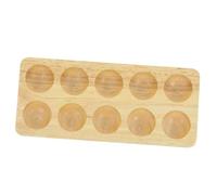 Sewroro Wooden Egg Storage Tray for Eggs Premium Solid Wood Organizer with Flat Bottom for Kitchen Home Restaurant Use Stable and Protective