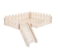 Sewroro Wooden Hamster Platform for Small Pets with Chew Prevention and Entertainment Features, Beige Cage Landscape Stand and Climbing Ladder for Guinea Pigs and Hamsters