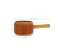 Sewroro Wooden Water Ladle with Handle Natural Wood Color Kitchen Scoop for Cooking, Bathing and Tea Ceremony, Solid Wood Scoop Suitable for Soup, Rice and Pouring Tasks