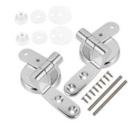 Sewroro Zinc Alloy Toilet Seat Hinge with Screws Durable Replacement Fixing Fittings for Soft Close and Standard Toilet Covers Easy Install for Metal Plastic Bowls