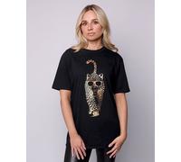 SewThoughtless Women's Gold Leopard Luxe Prowl T-Shirt In Black | Size: Large/XL SewThoughtless Black L/XL
