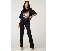 SewThoughtless Women's Mosaic Leopard Tiger Tee in Black | Size: Large/XL SewThoughtless Black L/XL