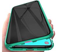 Sewutoyu Privacy Screen Protector Compatible for Samsung Galaxy S24 FE Case, Magnetic Adsorption Metal Frame Cover,Anti Spy Tempered Glass Film, 360 Degrees with Camera Lens Protector Cover,Green