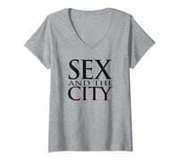 Sex And The City Logo Skyline V-Neck T-Shirt