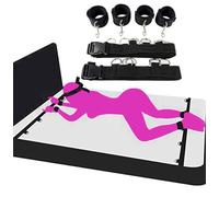 Sex Bed Tie Downs for Adults Under Mattress for King Bed Bondage Restraints Kit for Couples Queen Size Bed Straps Adult Play Spreader Bar Blindfold and Hand Ties Sex Handcuff Set for Bedroom Sweater
