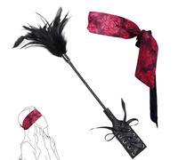 Sex Blindfold, Sex Feather Feather Ticklers Teasers with Soft and Smooth Touch, Adjustable Fit, Spanking Function for French Tickler, Passionate Encounters, Intimate Pleasures BDSM kit