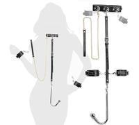 Sex Bondage BDSM Anal Hook Bed Restraints Set, Restraints Kit Butt Plug with Leather Handcuffs Neck Collar Wrist Cuffs Anal Ball, Sex Game Play Fetish Slave Unisex SM Sex Toys for Adult Couple
