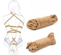 Sex Bondage BDSM Cotton Rope Super Soft Cotton Rope, 2Pack 48Ft/15M BDSM Beginner Ropes, Shibari Bondage Ropes Sex Restraint Set SM Adult Sex Toys for Women Men and Couples