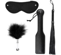 Sex Bondage BDSM, Feather Tickler Role Play Leather Whip Suit,Eye Mask Whip Paddle Feather Anal Plug,Adult Toy Set for Foreplay,Valentines Day BDSM Set