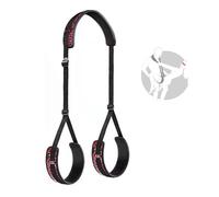 Sex Bondage BDSM Kit, PU Leather Thigh Sex Restraints Neck to Thigh Bed Leg Open Restraints Set Thigh Sling, Adjustable Leg Restraints Adult Sex Toys for Couple Bed SM Sex Games Play, Unisex