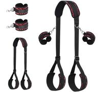 Sex Bondage Bed Restraints Set: Adjustable Sex Straps from Neck - to - Thigh/Ankle, BDSM Rope - Adult Bondage Toys for Couples' SM Play