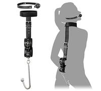 Sex Bondage Collar with Anal Hook & Ball Gag, BDSM Slave Leather Neck to Wrist Bondage Restraints Kit, Kinky Submissive Back Handcuffs Harness Strap, Anal Ball Fetish Couples Sex Game Tool
