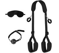 Sex Bondage Kit, BDSM Restraints Set with Adjustable Ankle, Ball Gags Handcuffs, Cuffs Blindfold 68.5in Long Sex Sling Leg Straps, Sex Toys Easy Use Portable for SM Beginner Play Games