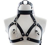 Sex Bondage Nipple Clamp SM Chest Harness Breast Clamp Neck Collar Restraint for Sex Game