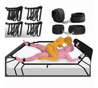 Sex Bondage Restraints Bed Restraints Sex Tie Downs Under Mattress for King Bed Bondaged Straps Bed Restraint for Queen Bed BDSM Restraints Kit Toys Sex Accessories for Adults Couples Hoodies