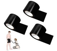 Sex Bondage Restraints Tape Set 3 Rolls BDSM Tape PVC Static Electrostatic Kits Sex Game Play for Couples Adult 32ft/10M (Black)
