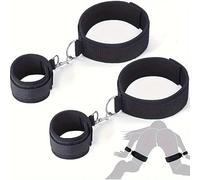 Sex Bondage Wrist & Thigh Cuffs BDSM Kit, Adult Sex Toys for Women with Adjustable Handcuffs Bed Sex Restraints Set for Couples Beginner Sexual Game Play