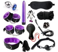 Sex Cuffs for Adults Couples Bed Restraint Kits for Couples Under King Bed Neck to Wrist Bondage Restraints Sex Set Wrist Ankle Bed Straps for Couples Women Bed Handcuffs Kinky Toy Sweatshirt (Purple)