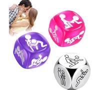 Sex Dice for Adults Date Night Dice 3 PCS Fun Games with Positions for Couples Lovers Foreplay Bedroom Role Playing Sex Games Romantic Anniversary & Valentines Gifts