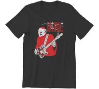 Sex Drugs Rock'n'Roll Pope T-Shirt Men Country Music Vintage Cotton Tees Round Collar Short Sleeve T Shirts Gift Idea Clothes Black