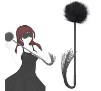 Sex Feather Spanking Tickler Crop Feathers Adult Whip Body Tickle Feathers SM Paddle French Tickler (Black)
