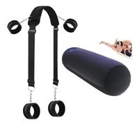 Sex Furniture Set Sex Bondage Restraints BDSM Kit with Sex Pillow,Handcuffs Ankle Cuffs with Sex Wedge Leg Sex Sling Position Long Round Pillow, Couples Sex Toys Bed Restraints Adult Sweater