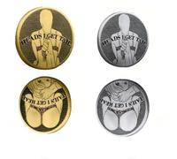 Sex Game Coin 2-Pack, Naughty Easter Gift for Men - Flip for Fun Challenge Token with "Fronts I Get Tail" & "Backs I Get Head" Engraved, Couples Party Game for Adults (Gold and silver, count, 2.0)