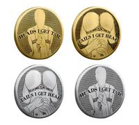 Sex Games Challenge Coins, 2-Pack Metal Gold & Silver Double-Sided Lucky Coins, Adult Pranks for Couples, Fun Dating Game