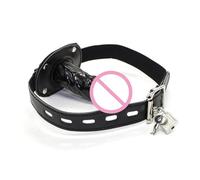 Sex Games Erotic Toys Bondage Equipment BDSM Toys Open Mouth Dildo Gag Fetish Slave Restraints Ring Gag Adults Toys Sex Shop(Black 10cm)