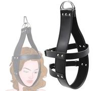 Sex Leather Suspension Swing Headgear Head Harness Hood Belt Bondage Face Mask Adjustable Head Hanging Swing Adult Toy