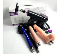 Sex Machine Automatic Sex Thrusting Machine for Women and Men Adult 3XLR Connector Dildo Machine for Couples and Solo Play Sex Toys Thruster for Hands-Free Play (A1+4 Attachments)