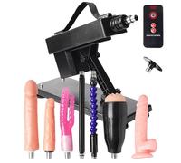 Sex Machine with 7 Sex Toys & Remote | Automatic Thrusting Dildo Machine for Men and Women | Hands-Free Adult Love Machine for for G-Spot/Anal Massage