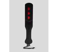 Sex & Mischief Heart Faux Leather Slapper Paddle - Black Black
